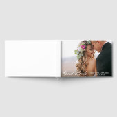 Elegantes Script-Foto Hochzeit Gästebuch (Voll)