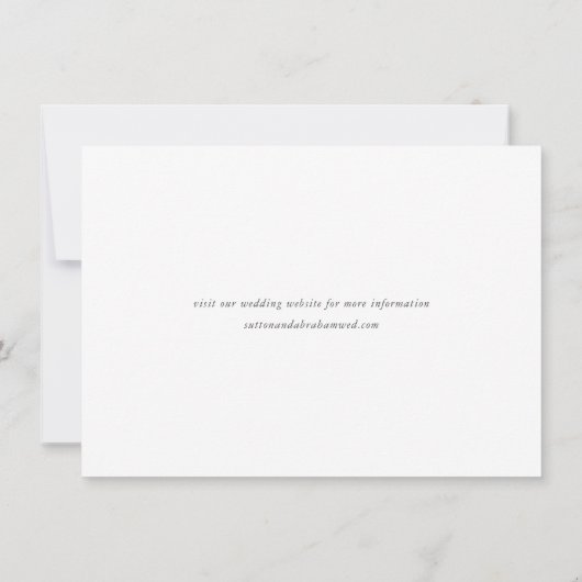 Elegantes Script-Foto Hochzeit Save The Date (Rückseite)