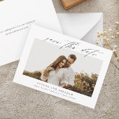 Elegantes Script-Foto Hochzeit Save The Date