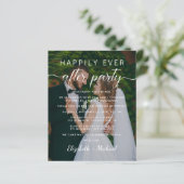 Elegantes Script Foto Hochzeitsempfang (Stehend Vorderseite)