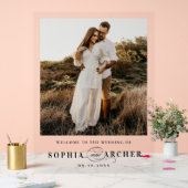 Elegantes Script-Foto Hochzeitsempfang Acrylschild (Hochzeit)