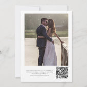 Elegantes Script-Foto in einer Hochzeit Einladung (Rückseite)