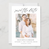 Elegantes Script-Foto Magneteinladung (Vorderseite)