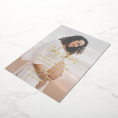 Elegantes Script-Foto Moderne Babydusche Folieneinladung (Gedreht)