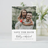 Elegantes Script-Foto Moderne Minimalistische Hoch Save The Date (Stehend Vorderseite)