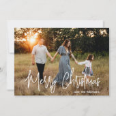 Elegantes Script-Foto Moderne Weihnachten (Vorderseite)