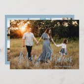 Elegantes Script-Foto Moderne Weihnachten (Vorne/Hinten)