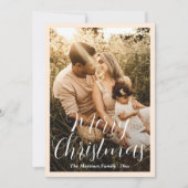 Elegantes Script-Foto Moderne Weihnachten (Vorderseite)