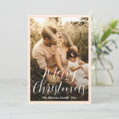 Elegantes Script-Foto Moderne Weihnachten (Stehend Vorderseite)