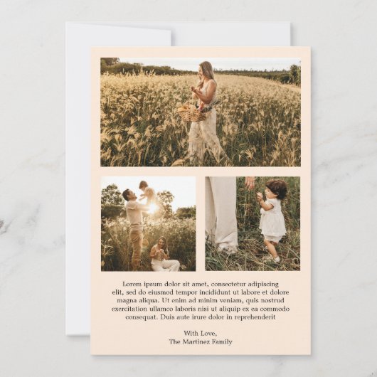 Elegantes Script-Foto Moderne Weihnachten (Rückseite)