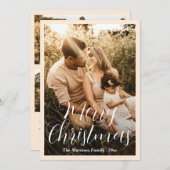 Elegantes Script-Foto Moderne Weihnachten (Vorne/Hinten)