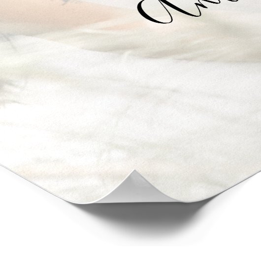 Elegantes Script Foto Overlay Begrüßungszeichen Poster (Ecke)