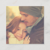 Elegantes Script Foto QR Gold und Red UAWG Begleitkarte (Rückseite)