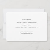 Elegantes Script-Foto Save the Date Hochzeitkarte (Rückseite)