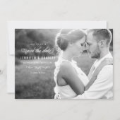 Elegantes Script-Foto Save the Date - Weiß (Vorderseite)