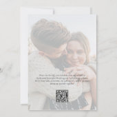 Elegantes Script-Foto Schwarz-weiß Formal Wedding Einladung (Rückseite)