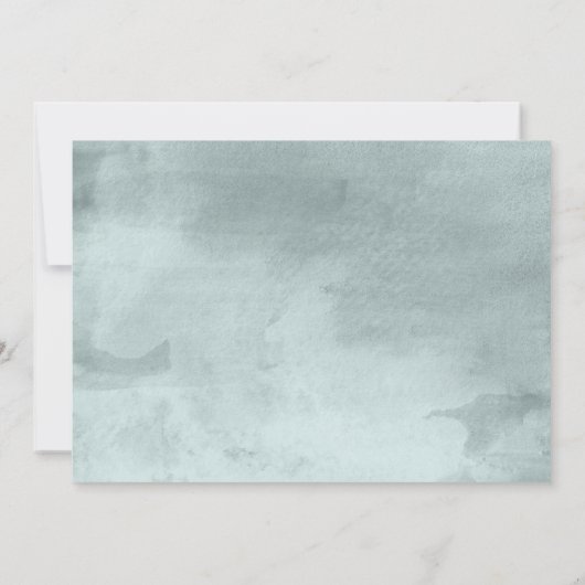 Elegantes Script Foto Taufe Einladung (Rückseite)