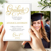 Elegantes Script Foto Uni Abschluss Ankündigung