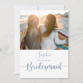 Elegantes Script-Foto wird meine Bridesmaid sein (Vorderseite)