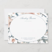 Elegantes Script, französischer Personalisiert Sta Mitteilungskarte (Vorderseite)