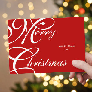 Elegantes Script Frohe Weihnachten Non-Foto