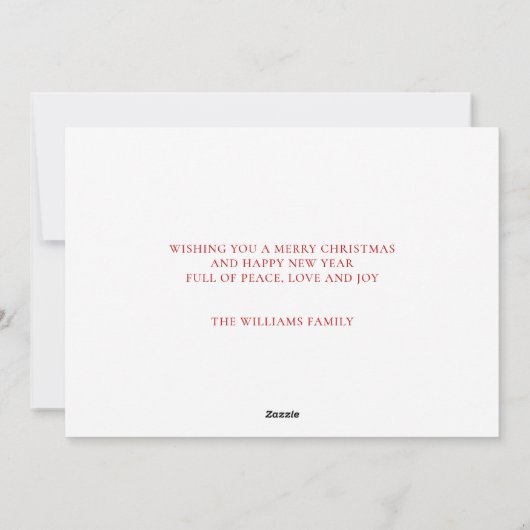 Elegantes Script Frohe Weihnachten Non-Foto (Rückseite)