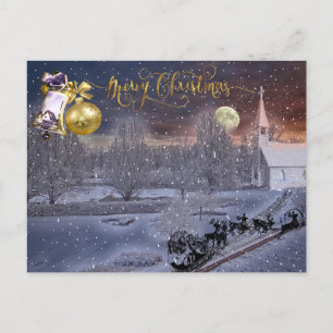 Elegantes Script Frohe Weihnachten Schneebaum Wint