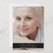 Elegantes Script Funeral Celebration of Life Foto Einladung (Rückseite)