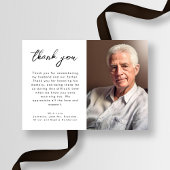 Elegantes Script Funeral Foto Dankeskarte