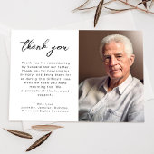 Elegantes Script Funeral Foto Dankeskarte