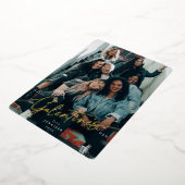 Elegantes Script Galentine's Day Foil Foto Folien Feiertagskarte (Gedreht)