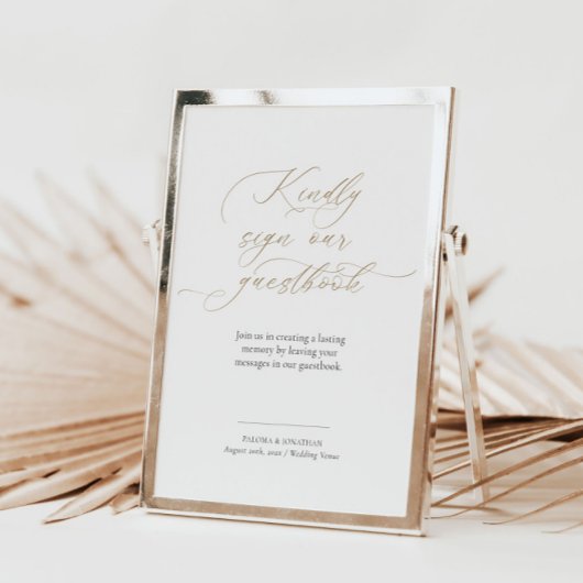 Elegantes Script Gästebuch Hochzeitszeichen