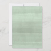 Elegantes Script Geometric Greenery-Brautparty Einladung (Rückseite)