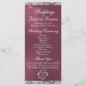 Elegantes Script & Glitzer - Lavender Wedding Programm (Vorderseite)