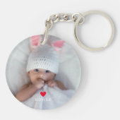 Elegantes Script-Godmutter-Foto Schlüsselanhänger (Rückseite)