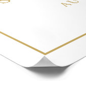 Elegantes Script Gold Begrüßung Poster (Ecke)