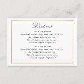 Elegantes Script Gold und Grenzschließung Begleitkarte (Rückseite)