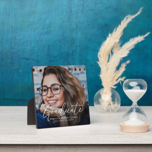 Elegantes Script Graduate Foto Keepake Fotoplatte (InSitu)