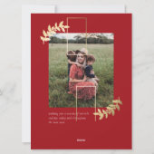 Elegantes Script Grand Format Red Gold Weihnachten (Rückseite)