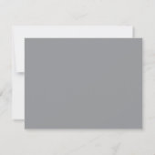 Elegantes Script Gray Stationery Border Mitteilungskarte (Rückseite)