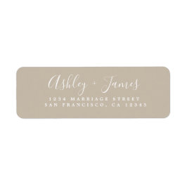 Elegantes Script Gray Wedding Return Address Label