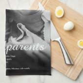 Elegantes Script Großeltern Fun Definition Foto Geschirrtuch (Viertel Falte)