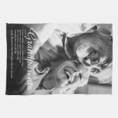 Elegantes Script Großeltern Fun Definition Foto Geschirrtuch (Horizontal)