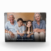 Elegantes Script Großeltern Spaß Definition Fotoblock (Vorderseite)