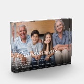 Elegantes Script Großeltern Spaß Definition Fotoblock (Links)