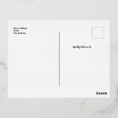 Elegantes Script Happy Holidays Folien Feiertagspostkarte (Rückseite)