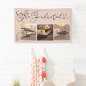 Elegantes Script Heart 3 Foto Abschluss Banner (Insitu)