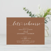 Elegantes Script Heart | Abendessen Probe Einladung (Stehend Vorderseite)
