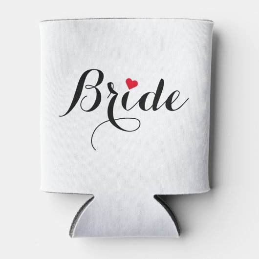 Elegantes Script Heart Bride Can Cooler Cover Cooz Dosenkühler (Vorderseite)