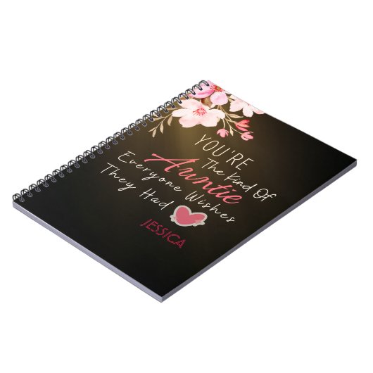 Elegantes Script & Heart Personalisiertes Notebook Notizblock (Linke Seite)